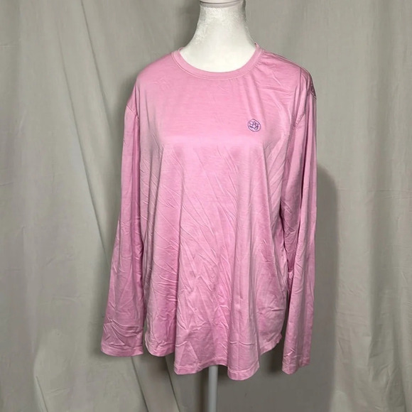 women's LJ by Lauren James pink & blue long sleeve spf 30 top size large - Picture 1 of 4